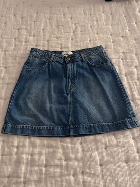Boden Blue Denim Mini Skirt